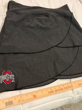 Ohio State Women's Dark Gray Layered Skirt - Collegiate Logo